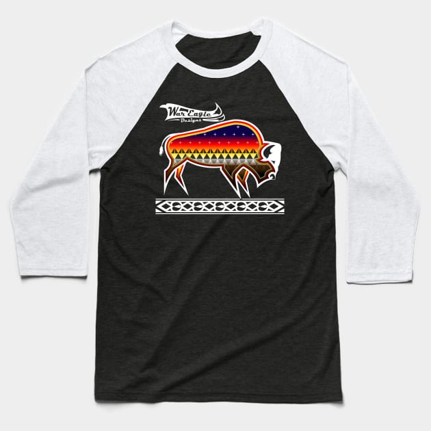 Protecting the people White Buffalo Baseball T-Shirt by melvinwareagle